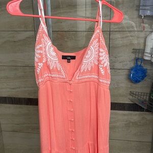 Coral long lulus dress